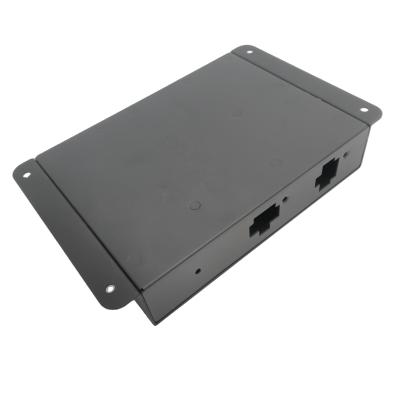 China Custom Galvanized Invisible Rivets Metal Electrical Box With Black Powder Coating Surface for sale