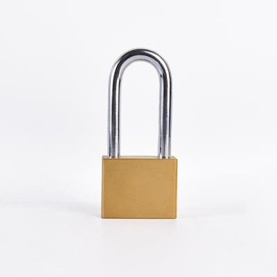 China Free Sample Durable High Quality Steel Padlock Steel Sand Shackle Polishing Copper Brass Padlock With Key for sale