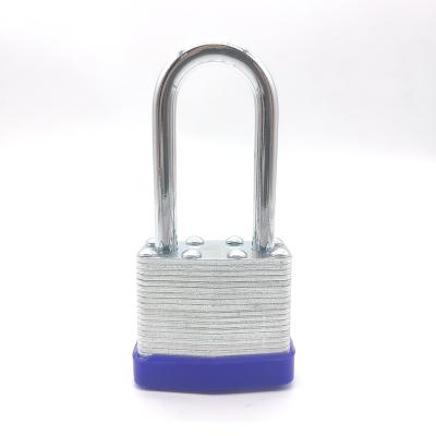 China Waterproof Heavy Durty Laminated Padlock Security Steel Padlock With Hardened Chrome Plated Keyed Shackle Key Alike for sale