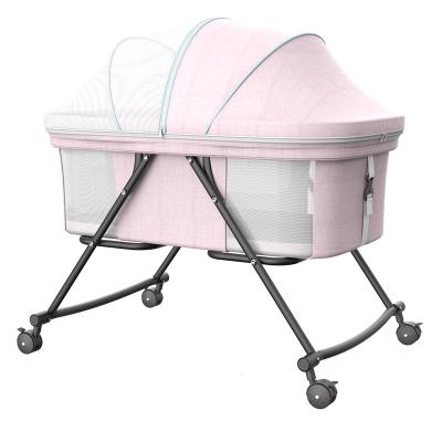 China High Quality Safety Baby Crib Sleep Crib Height Adjustable Crib Swing Cradle for sale