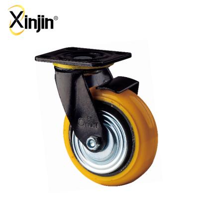 China 6 Inch Heavy Duty Industrial Casters Wheels Large Metal Flat Free Heavy Duty Industrial Casting for sale