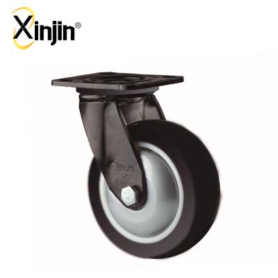 China Flat Free Black PU Caster Wheel For Heavy Duty Toolbox for sale