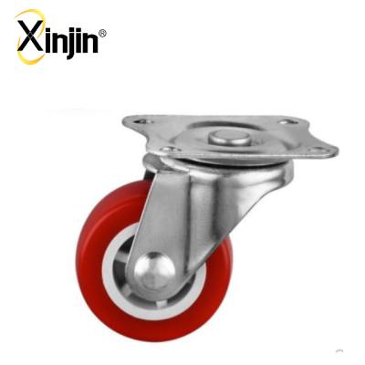 China PIVOT 2.5 Inch Swivel Lock PU Furniture Caster Total Wheel For Sewing Machine for sale