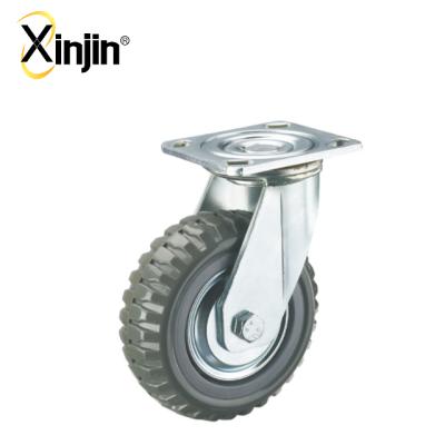 China High Quality 5 Inch Caster Wheel Dish Swivel PU Trolley Caster for sale