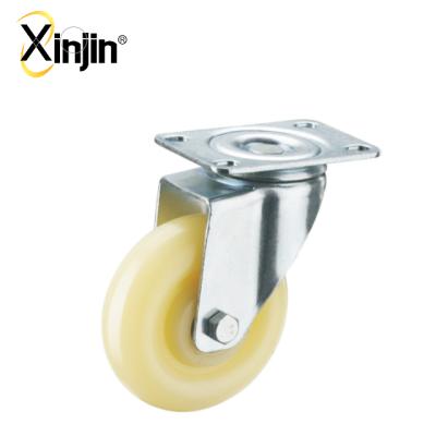 China Industrial White Plate Swivel PP Caster Wheel for sale