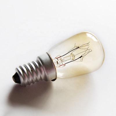 China Fridge 230V E12 Glass Clear St28 25W Brass Indicator Light Bulb Incandescent Light Bulb for sale