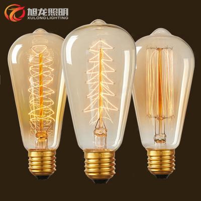 China Attic Brass Vintage St64 E27 Edison Pendant Light Bulbs For Decoration for sale