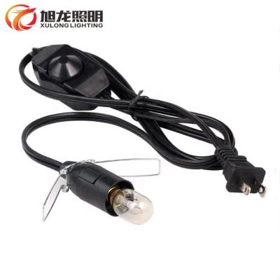 China UK home appliance E12 E14 base bulb holder incandescent salt lamp power cord for sale for sale