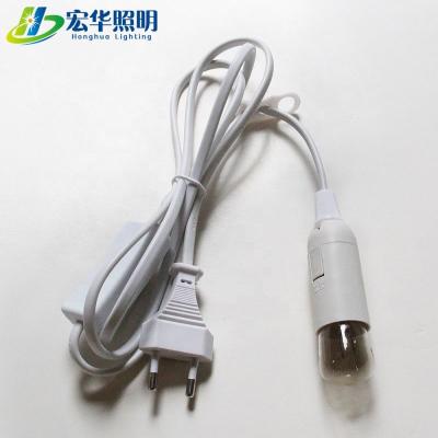 China High Quality Household Appliance AC Cable Plug Salt Power E14 Lamp Cord With Switch for sale