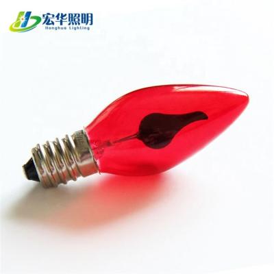 China Glass C7 Led House Flickering Flame Light Candle Bulb For Christmas Home Decoration for sale