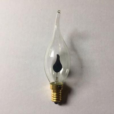 China Glass Cal35 3W E14 LED 360 Degree Flickering Flame Candle Light Bulbs For Decoration for sale