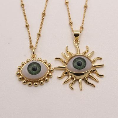 China New Arrival FASHIONABLE Charming Eye Necklace Women Girls Necklace Vintage 18k Gold Plated Gold Plated Scarves for sale