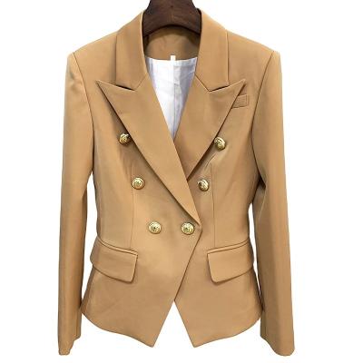 China Wholesale 2022 new arrivals autumn collection anti-shrink fashion button embellished women blazer jacket for sale