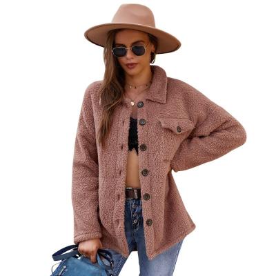 China Drop 2021 Women's Waterproof Fleece Jacket Women's Bomber Jacket Coat Single Breasted Puff Jacket Waterproof Clothes Factory Wholesale for sale