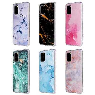 China Marble Shockproof Phone Case For Samsung Galaxy S20 S21 Plus Ultra Fe A51 A72 5G IMD Hard Marble Cover High Quality Cell Phone Fundas for sale