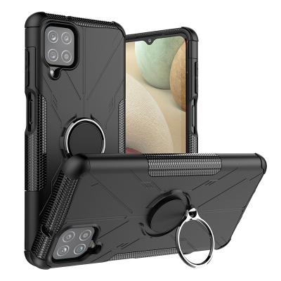 China Galaxy A12 A13 A22 A52 S22 Bumper Case Armor Ring Holder Case For Samsung Ultra Pro Layer Shockproof Rugged Dual Grip for sale