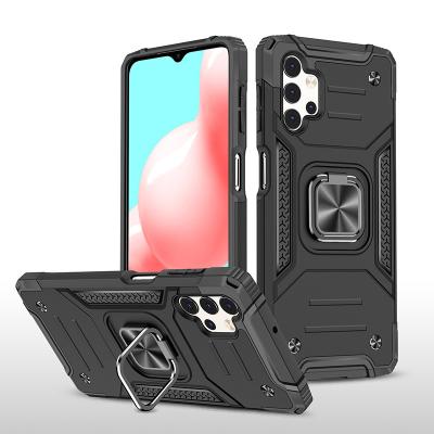 China Rugged Hybrid Galaxy A32 A52 A72 5G A12 Ring Cover With Kickstand Shockproof Armor Phone Case For Samsung Anti-fall for sale