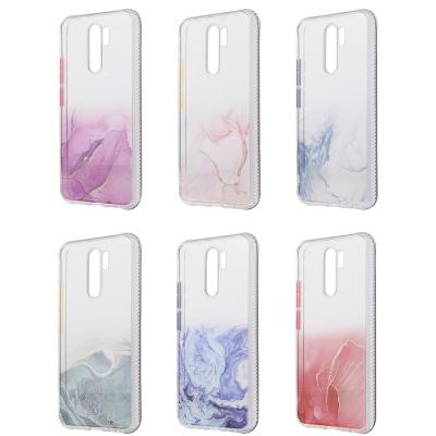 China Gradient Marble Texture Shockproof Phone Case For Xiaomi Redmi 9A Pro 9C Clear Luxury Marble Phone Case Glitter Transparent Cover For Xiaomi Redmi 9A Note 9 for sale