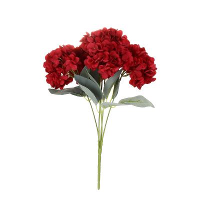 China Wholesale minimalist artificial flowers for wedding decoration hydrangea flower bouquet for sale