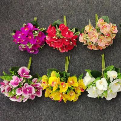 China Natural Touch China Artificial Flowers China Artificial COLORFUL ORCHID Flower For Wedding Decoration for sale