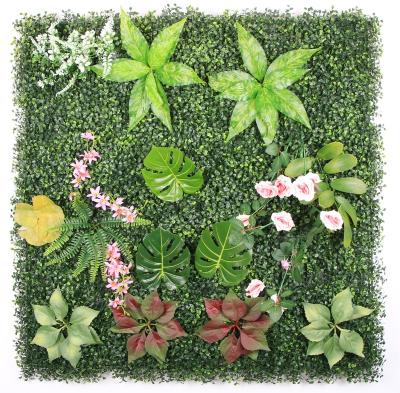 China DIY Garden Minimalist Decorative Synthetic Grass Fence Wall Hanging Artificial Foliage Green Wall Plants For Wall Decoration for sale