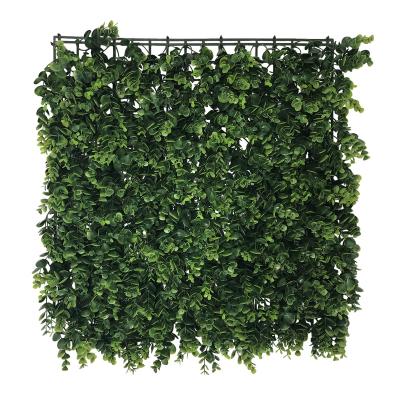 China Minimalist Plastic Boxwood Hedge Wall Grass UV Protected Artificial Greenery For Home Decor for sale