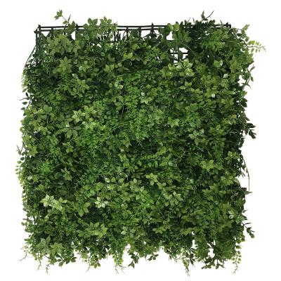 China Minimalist Plastic Boxwood Hedge Wall Grass UV Protected Artificial Greenery For Home Decor for sale