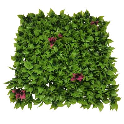 China Hot Selling Minimalist Factory Green Hanging Hedge Artificial Boxwood Grass UV Wall Panel for sale