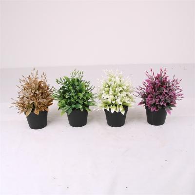 China Customized Minimalist With Flowers Artificial Potted Plants Small Bonsai Plant For Decoration for sale