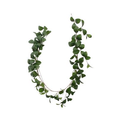 China New minimalist design plastic rattan ivy green leaf outside wall hanging vine silk grenery and plants for decoration and sale for sale