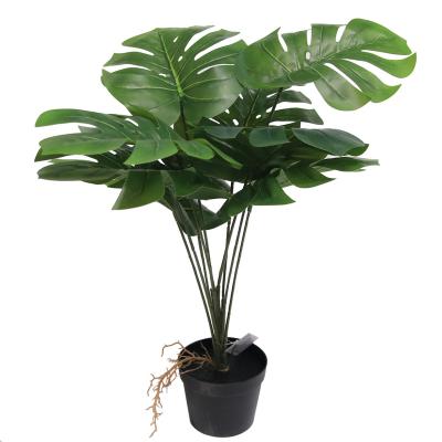 China Factory wholesale good quality 9 hands artificial monstera leaf minimalist style new for indoor and outdoor home decoration for sale