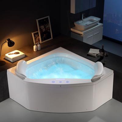 China Waterfall Bathtub Uplifting Light 2 Faucet Color Horsepower Pump Up Massage Whirlpool Waterfall Indoor Bathtub for sale