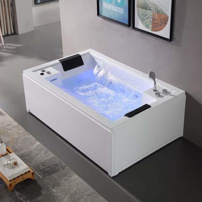 China Waterfall Bathtub Hand Shower Free Color Whirlpool Waterfall Bilateral Lightweight Bathtub for sale