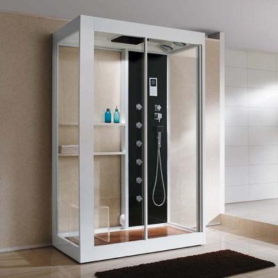 China Tempered Glass Sliding Door Sauna Steam Shower Room Zero Non-slip Base Cabin for sale