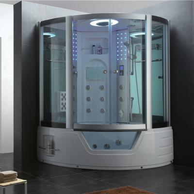 China Hotel Comfortable Zero Touch Screen Tempered Surf Massage Shower Steam Bath Cabin for sale