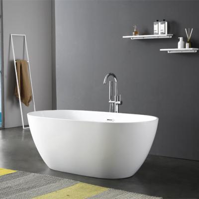 China ANAQ Simple Design Hotel Freestanding Bathroom Soaking Freestanding Bathtub Solid Surface For Sale for sale