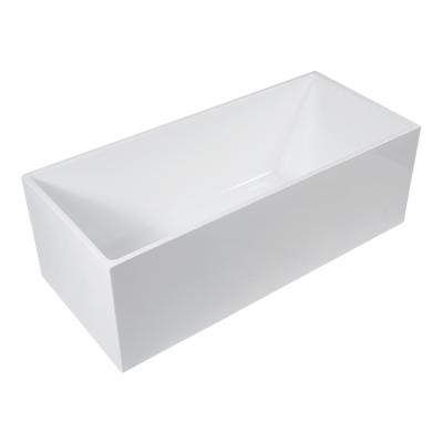 China Customized Modern Simple White Acrylic Hotel Bathroom Freestanding Bathtub for sale