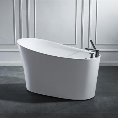 China ANAQ Simple Design Freestanding Oval Shape Freestanding Acrylic Indoor Concise Oval Bathtub for sale