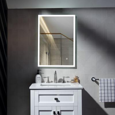 China ANAQ Modern Wall Mounted Illuminated Aluminum Frame Bathroom Mirrors With Attached Lights for sale