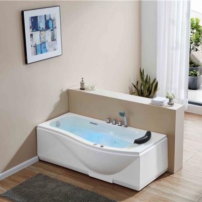 China Waterfall Bathtub Factory Price Air Bubble Color Light Drop In Led Acrylic Whirlpool Massage Bathtub for sale