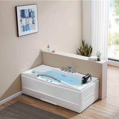 China Hot Selling Waterfall Bathtub Indoor Bathroom Hydraulic Massage Massaging Whirlpool Massage Rectangle Bathtub for sale