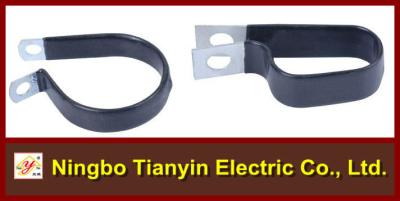 China Stainless Steel P-Clip Rubber Or PVC Coated Flange for sale