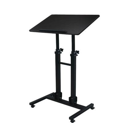 China Home office adjustable height table standing laptop desk (height) with brake wheels moving table for sale