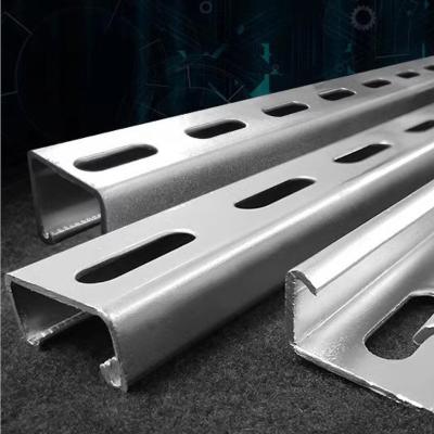 China C Shaped Metal Slotted Channel Galvanized Steel Construction Beams for sale