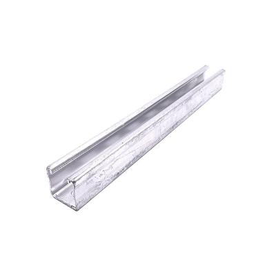 China Customizable 150mm 1-3mm Aluminum Strut Channel Slotted Silver Anodized Aluminum Alloy C Shaped Steel for sale