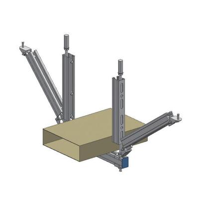 China Heavy Duty Bolted Tremor Fence Post Seismic Brace For Pipe Silver Aluminum Alloy for sale