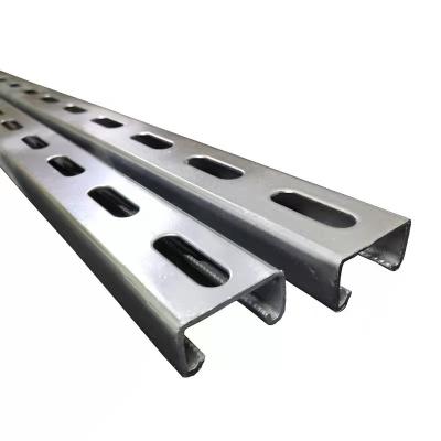 China Fire Resistant C Shaped Steel Galvanised Slotted Channel For Industrial Constructions for sale