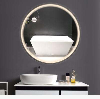 China Bright Aluminum Alloy Black Metal Framed Lead Bath Mirror Black Framed Bathroom Wall Mirror With Fog Light for sale