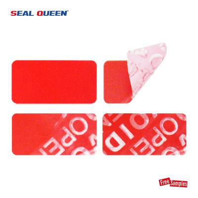 China SEALQUEEN anti-counterfeit custom logo printed label sticker tamper evident label security waist sticker for sale