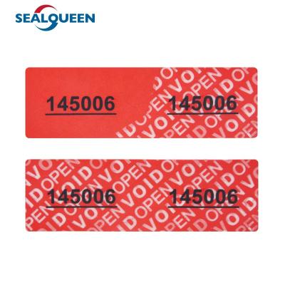 China Factory Price Tamper Evident Anti-Counterfeit Security Label Tamper Proof Security Sticker for sale